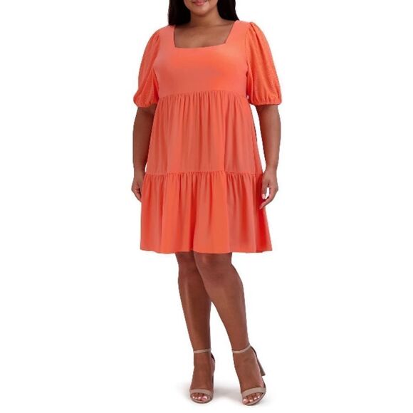 Women’s BCBG Babydoll Tiered Mini Dress Size M - Picture 4 of 9